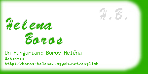 helena boros business card